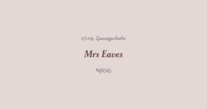 mrs eaves font