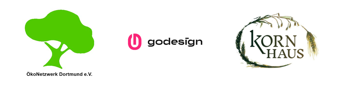 logos von oekonetzwerk, godesign und kornhaus
